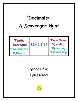 Preview of Decimals Scavenger Hunt