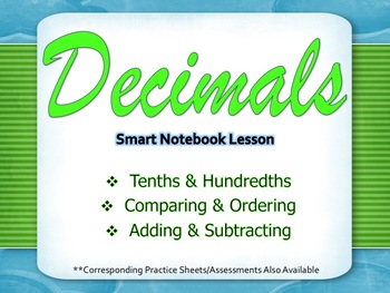 Preview of Decimals Smart Notebook Lesson