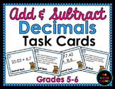 Adding and Subtracting Decimals Task Cards