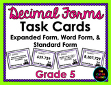 Decimal Forms Task Cards