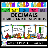 Decimals: Tenths and Hundredths Math Card Games