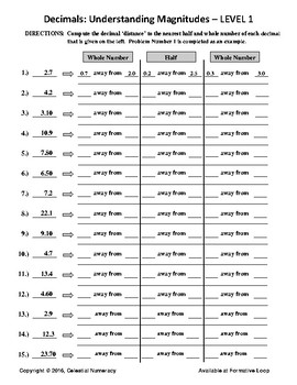 Preview of Decimals: Understanding Magnitude - Level 1 (FREE)