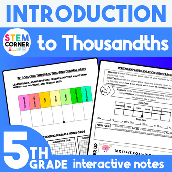 Preview of Introduction to Thousandths/Expanded Notation/Place Value