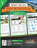 Decimals Worksheets - Math Riddles - 4th, 5th, 6th, 7th Grade - Common Core