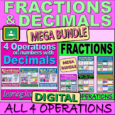 Decimals and Fractions MEGA DIGITAL bundle - all 4 operations