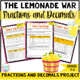 Decimals and Fractions Math Project "The Lemonade War" PBL