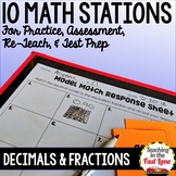 Decimals and Fractions Stations - Relating Decimals to Fra