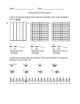 Preview of Decimals and Fractions Worksheet Compilation