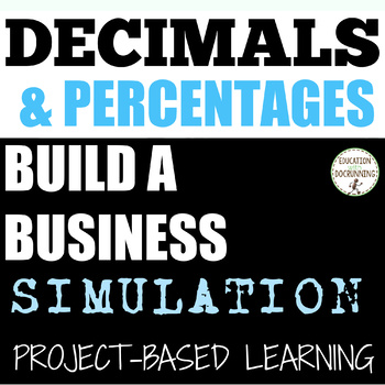 Preview of Decimals Project Based Learning 5th grade Math