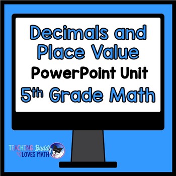 Preview of Decimals and Place Value Math Unit 5th Grade Distance Learning