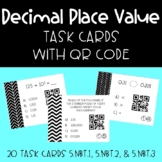 Decimal Place Value Task Cards with QR Code