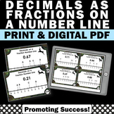 Converting Decimals to Fractions on a Number Line Tenths a