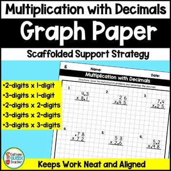 Preview of Multiplying Decimals with 2-Digit and 3-Digit Standard Algorithm on Graph Paper
