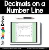 Decimals on Number Line Task Cards in Google Forms - Digital