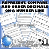 Compare and Order Decimals on a Number Line 3 Part Lesson 