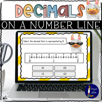 Preview of Decimals on a Number Line BOOM Cards