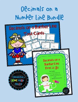 Preview of Decimals on a Number Line Bundle