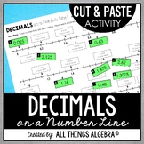 Decimals on a Number Line | Cut and Paste Activity