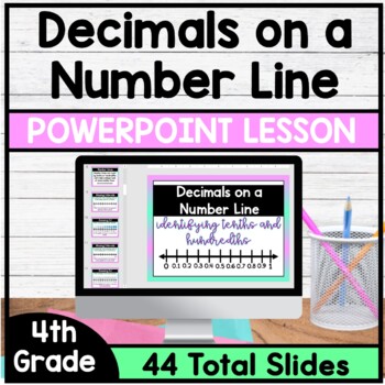 Preview of Decimals on a Number Line (Tenths and Hundredths) - PowerPoint Lesson