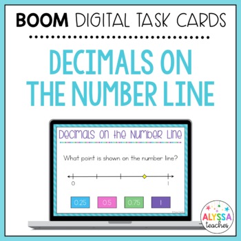 Preview of Decimals on the Number Line Boom Cards