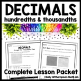 Decimal Place Value Worksheets, Place Value with Decimals 