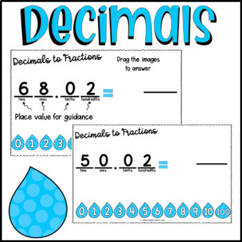 Preview of Decimals to Fractions Google Slides™ 