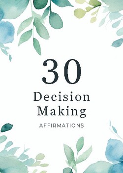 Preview of Decision Making Affirmation Cards