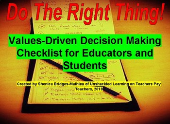 Preview of Decision Making Checklist (Free for a limited time)