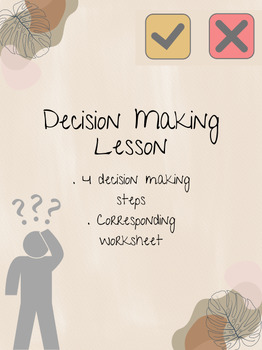 Preview of Decision Making Lesson