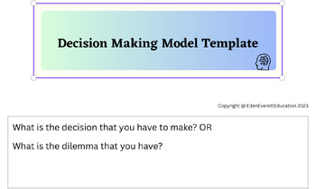 Preview of Decision Making Model Template