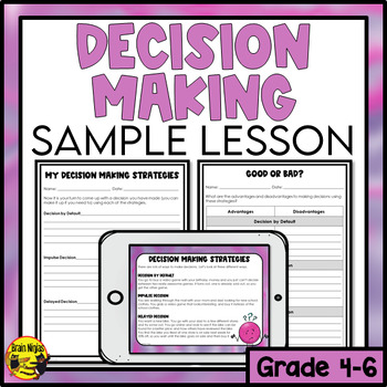 Preview of Decision Making Strategies Lesson