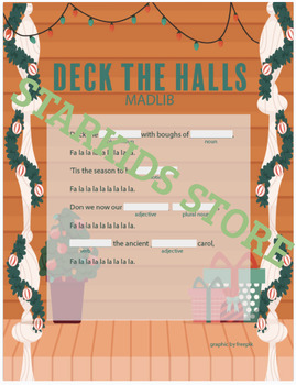 Preview of Deck The Halls MAD LIB (interactive)