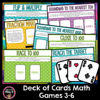 Preview of Deck of Cards Math Games 3-6