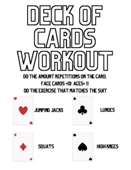 Preview of Deck of Cards Workout