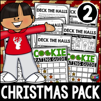 Preview of Deck the Halls Christmas Music SEL Activities Packet for December ✪