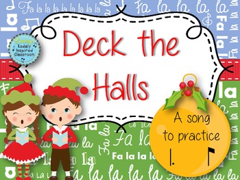 Preview of Deck the Halls: a traditional Christmas song for practicing tam ti