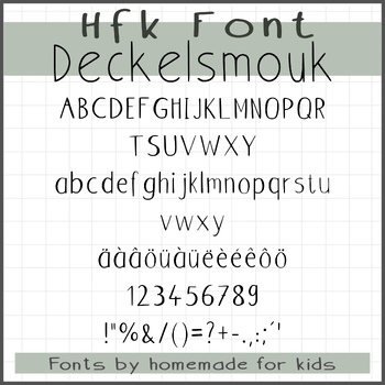 Preview of Deckelsmouk Font
