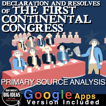 Preview of Declaration and Resolves of the First Continental Congress Primary Source Lesson