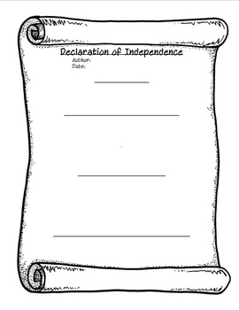 declaration of independence blank scroll