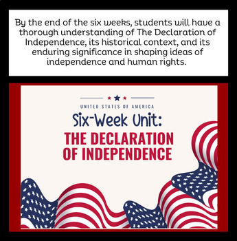 Preview of Declaration of Independence: A 6-Week Unit for English, US History, Government