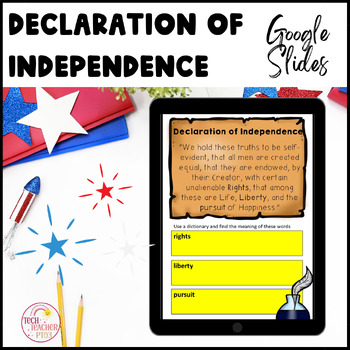 Preview of Declaration of Independence Activities Google Slides ™