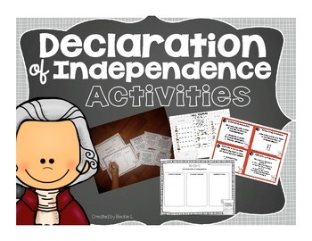 Preview of Declaration of Independence Activities for Third Grade 