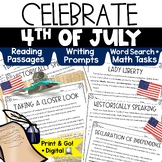 4th of July Reading Passages Fourth of July Activity Decla