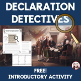 Declaration of Independence Activity Free