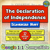 Declaration of Independence American History Scavenger Hunt | Google Ready