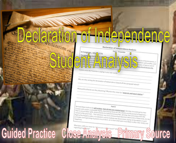 Preview of Declaration of Independence Analysis Handout