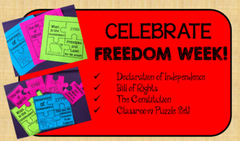 Preview of Declaration of Independence, Bill of Rights, Constitution Puzzle!