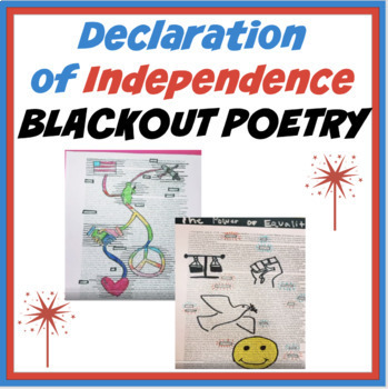 Preview of Declaration of Independence Blackout Poetry Project