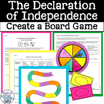 Preview of Declaration of Independence Board Game Project