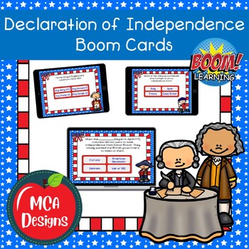 Preview of Declaration of Independence Boom Cards